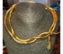 Buigzame Gouden Slang ketting 