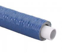 (B8) (Special!) Rol 50 mtr  26 mm x 3mm wanddikte  kleur blauw met 20 mm !! isolatie Levertijd 3-4 weken  art 87.80.303