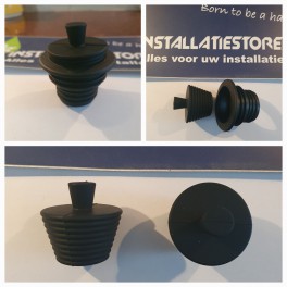 Rubbere afvoerdop  met steeltje voor afdichting