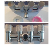 Tap kraan Viervoudig met open /dicht afsluiters 