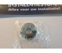 Kunststof buis rozet 1/2 of 3/4 chroom kleur 