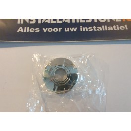Kunststof buis rozet 1/2 of 3/4 chroom kleur 