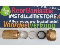 Nieuw! Ijzeren /rode menie  "3/4 " buis overgangskoppeling  x 3/4 binnendr art F801R003