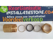 Nieuw! Ijzeren /rode menie  "1 Duims " buis overgangskoppeling  x 1 duims binnendr art F801R004