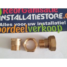 Overgangskoppeling met draaibare moer  duims naar 3/4 duims vaste draad  art F622R004