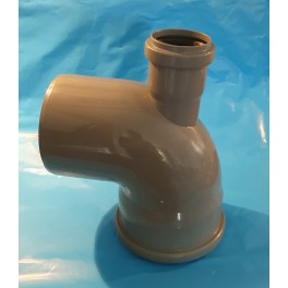Nieuw!! bocht 110 mm 90 gr met 1 x afvoeraansluiting 50mm boven op de bocht  KWPP-TR-110-012-P