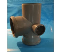 Nieuw! Speciaal T-stuk met zijaftakking  linker zijde  110mm x 50mm x 110mm KWPP-CZ-001-P