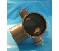 Nieuw!!bocht 110 mm 90 gr met  2x afvoeraansluiting 50mm 90 gr  links en rechts  KWPP-CZ-110-012