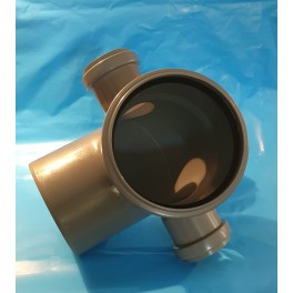 Nieuw!!bocht 110 mm 90 gr met  2x afvoeraansluiting 50mm 90 gr  links en rechts  KWPP-CZ-110-012