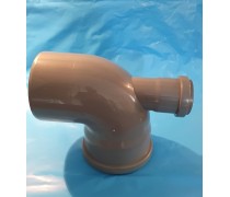 Nieuw!! bocht 110 mm 90 gr met 1 x afvoeraansluiting 50mm achter op de bocht  KWPP-TR-110-013-P