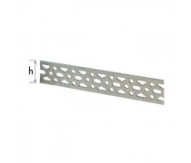 rechte bevestingstrip voor o.a. muurplaten 56 cm  breedte art.nr: 87.49.650