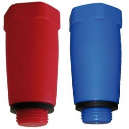 testplug 1/2  warm /koud om waterleiding  af te doppen rood (warm art:87.80.490) blauw (koud art:87.80.491)